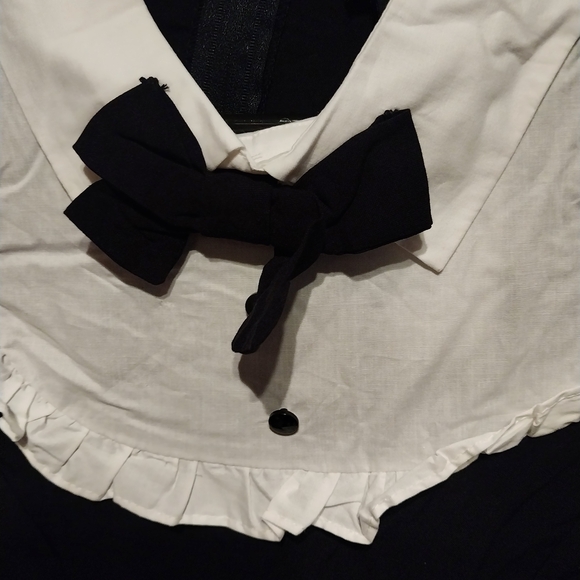 Black & White Stripe Twofer Dress - Picture 5 of 9